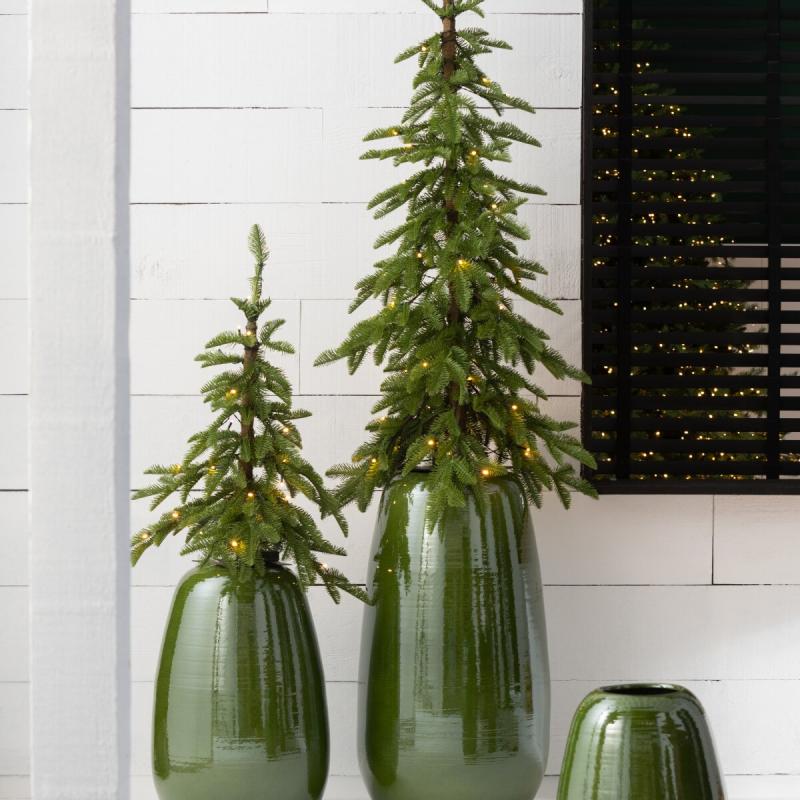 VASE LOLA PORCELAINE VERT JO48355