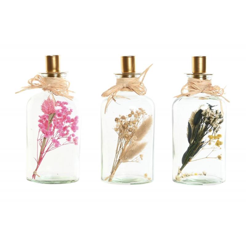 BOUGEOIR VERRE FLEURS SECHEES IT206253