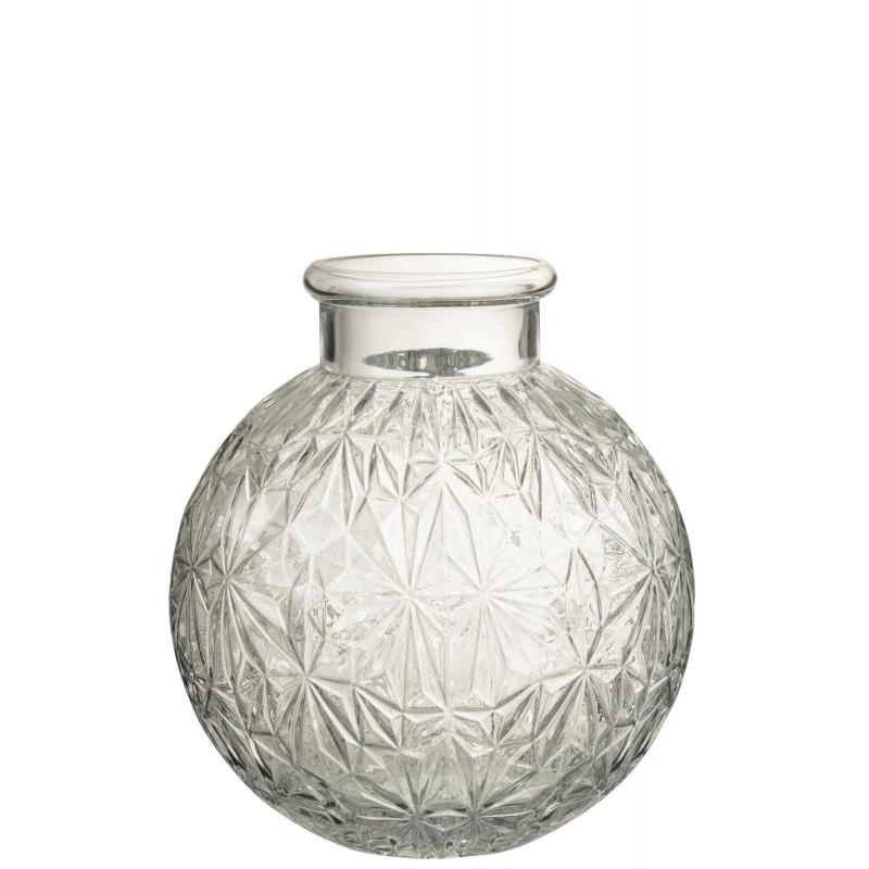 VASE BOULE TRANSPARENT JO30252