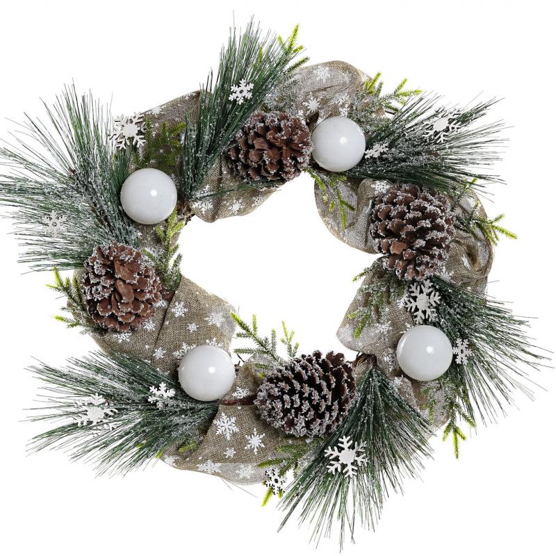 COURONNE FLOCONS 50*14*50CM IT184350