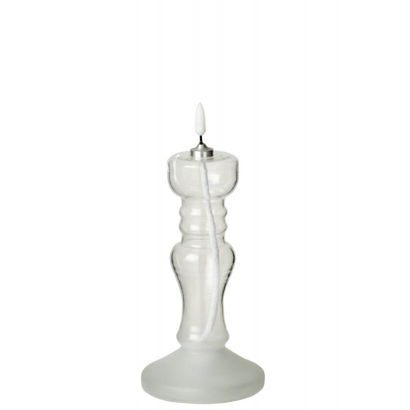 BOUGIE LED VERRE TRANSPARENT 22.50cm JO57080