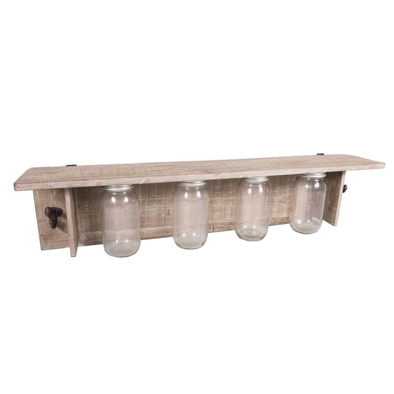 ETAGERE MURALE 4 POTS VISSABLES ANSEB15157