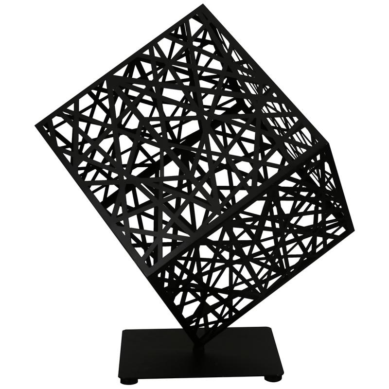 CUBE SUR SOCLE METALLIQUE GRAND MODELE GI61904