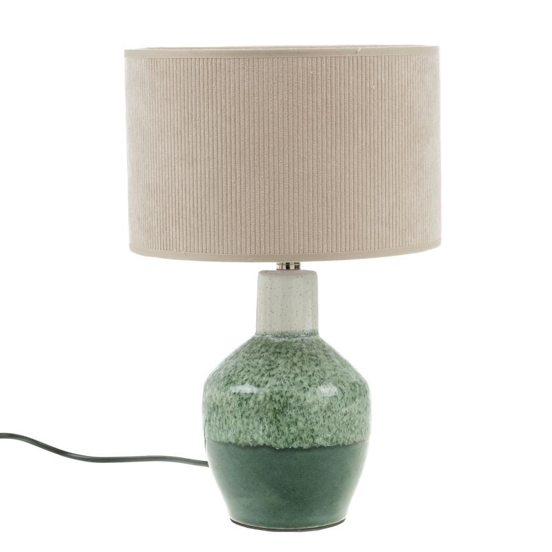 LAMPE GREEN ABJ VELOURS ECRU