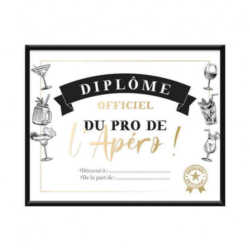 CADRE DIPLOME PRO DE L APERO CD6476-25