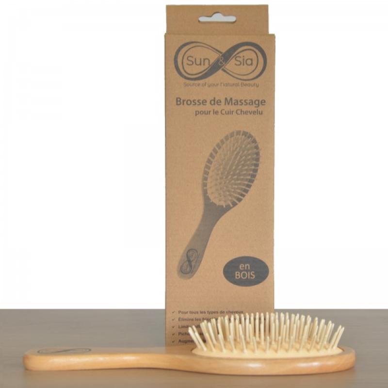 BROSSE A CHEVEUX EN BOIS SZEN7