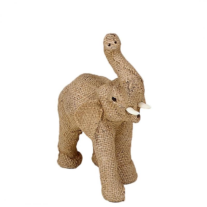 ELEPHANT FIGURE JUTE H20CM F69754