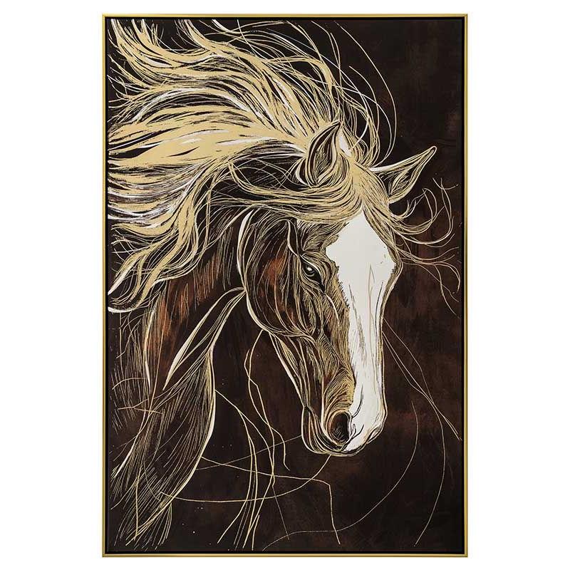 TABLEAU CHEVAL DORE SOTA7080