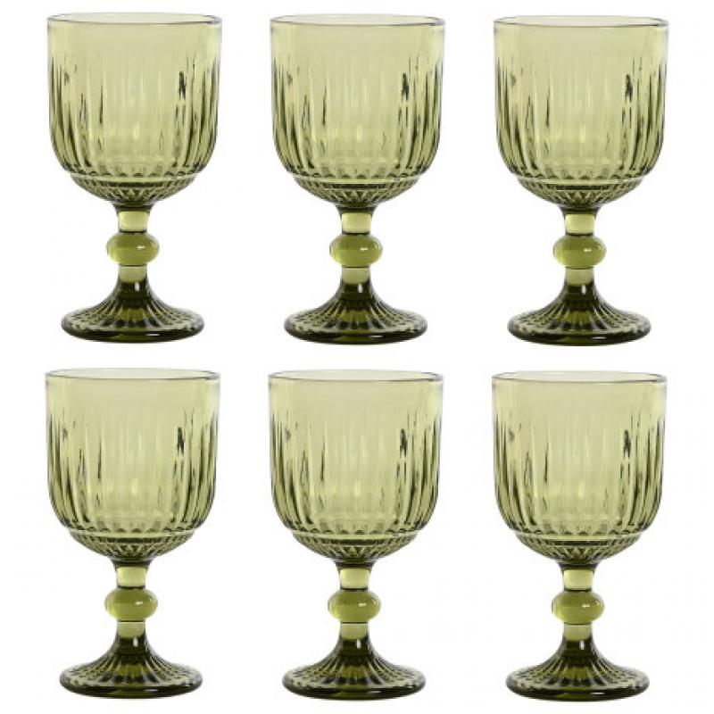 SET DE 6 VERRES VERT IT 214743