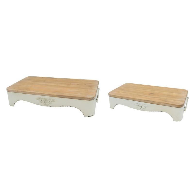 PLATEAU BOIS METAL STYLE SHABBY 2 DIMENSIONS ANSEB17942 PLATEAU BOIS METAL STYLE SHABBY 2 DIMENSIONS ANSEB17942