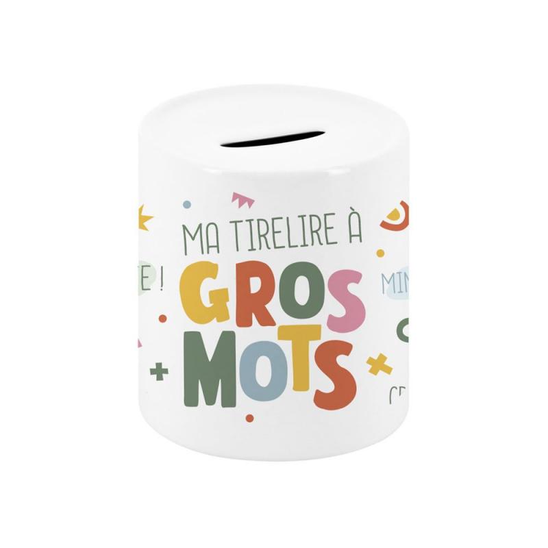 TIRELIRE CERAMIQUE ENFANT A GROS MOTS  CD9598V08