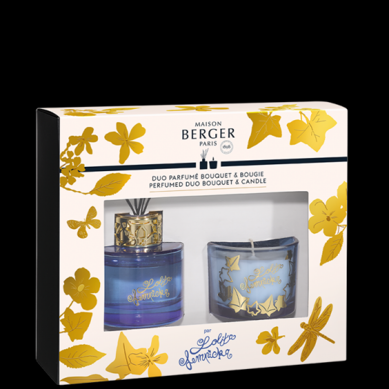 Duo Mini Bouquet et Bougie Parme Duo Mini Bouquet et Bougie Parme