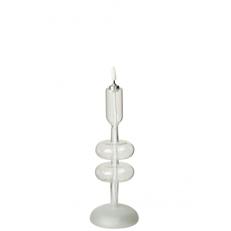 BOUGIE LED VERRE TRANSPARENT 23CM JO57080