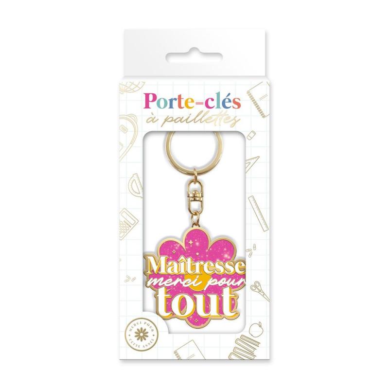 PORTE-CLÉS MAÎTRESSE MERCI POUR TOUT CD10538V04