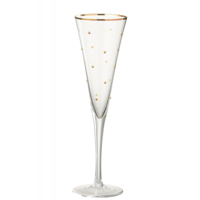 LOT DE 6 FLUTES A POIS JO58315