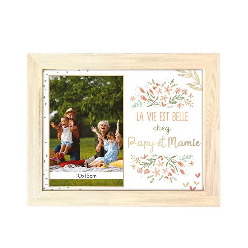 CADRE LA VIE EST BELLE AVEC PAPY ET MAMIE