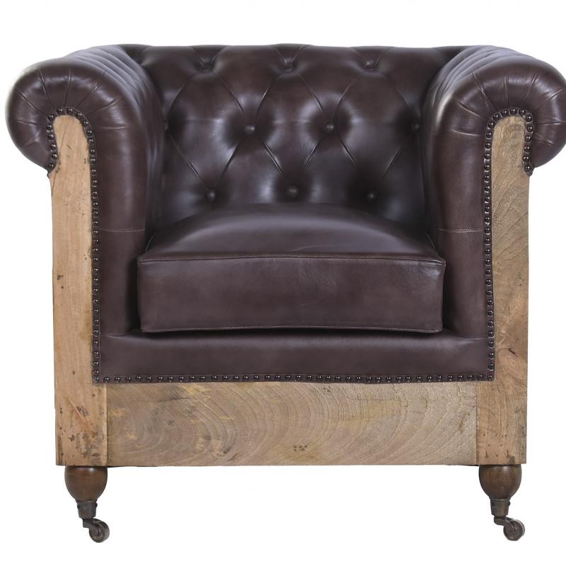 FAUTEUIL CUIR CHESTERFIELD IT230419