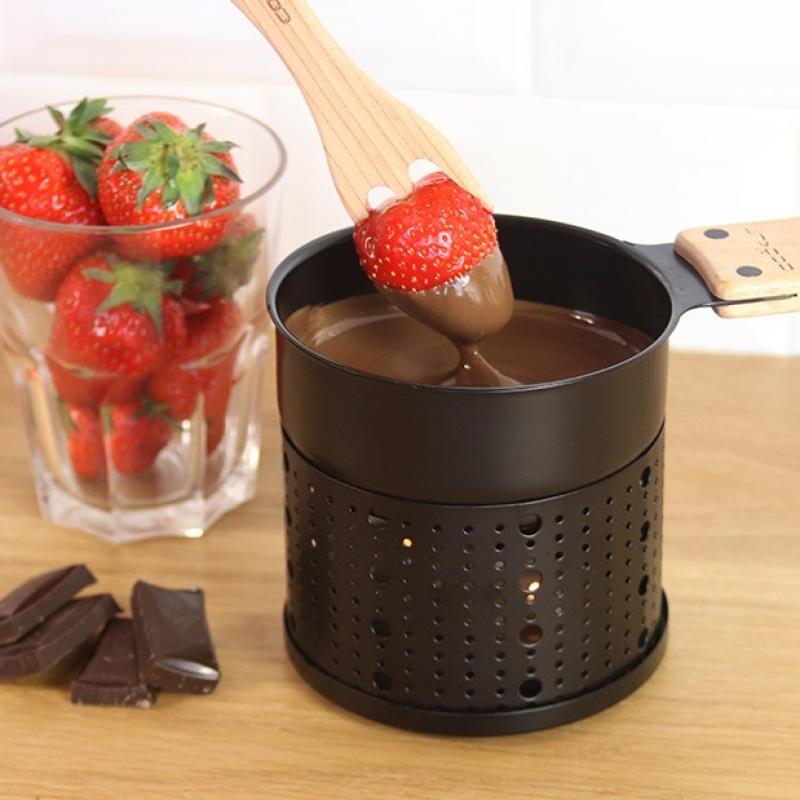 Fondue au chocolat à la bougie