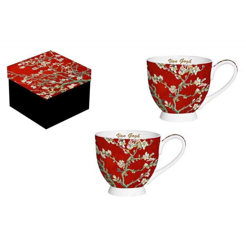 COFFRET 2 DEJEUNERS 500 ML AMANDIERS ROUGE VAN GOGH