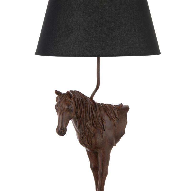LAMPE CHEVAL MARRON  JO55409
