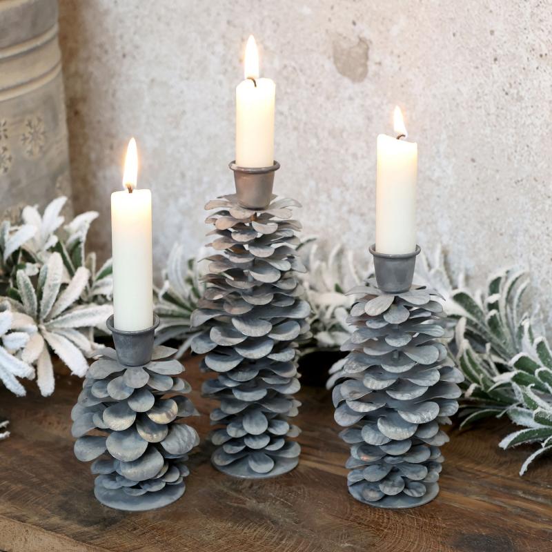 BOUGEOIR POMME DE PIN H14 D6  CHI71099200