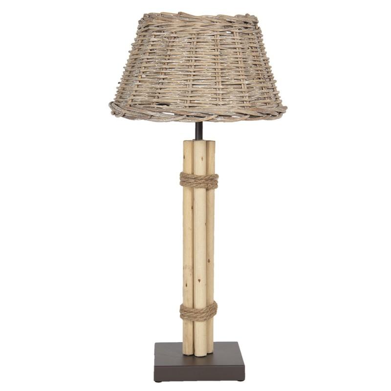 LAMPE DE TABLE ROTIN BOIS  CEMC0026