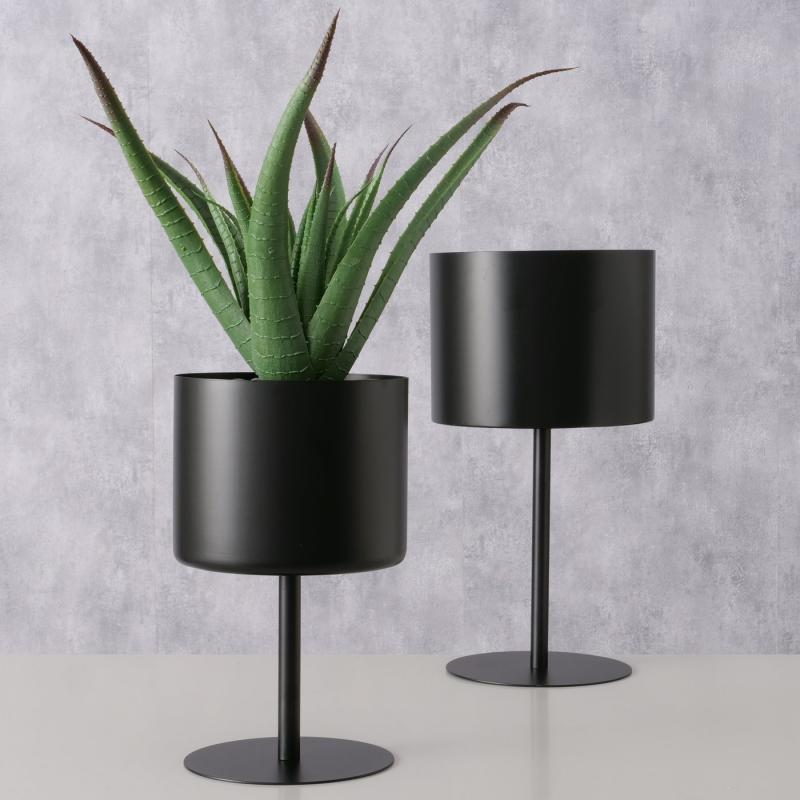 CACHE POT SUR PIED NOIR PODEST 2 DIM. BO2059173