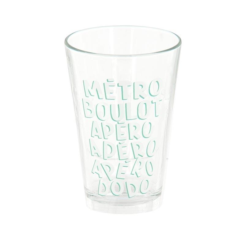 VERRE METRO BOULOT DODO APERO DLPV010890 (X6)