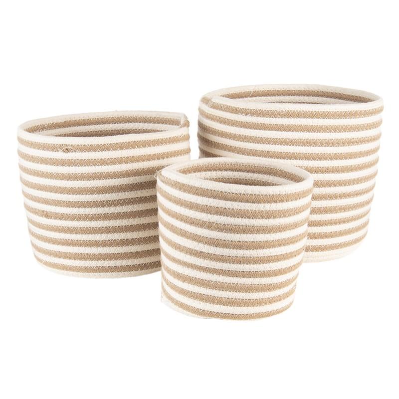 PANIER ROND BEIGE BLANC3 DIMENSIONS CE0517