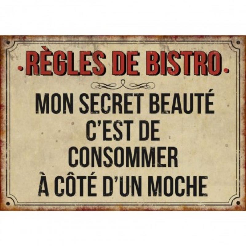 Plaque Règles de bistro ANSEB17062