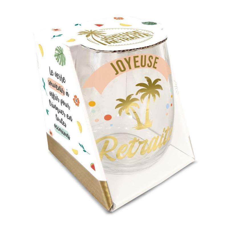 VERRE ROND CADEAU RETRAITE CD7730