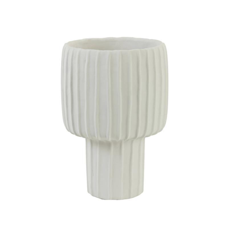 VASE DECO 24X35CM MAJA CIMENT CREME LI5815626