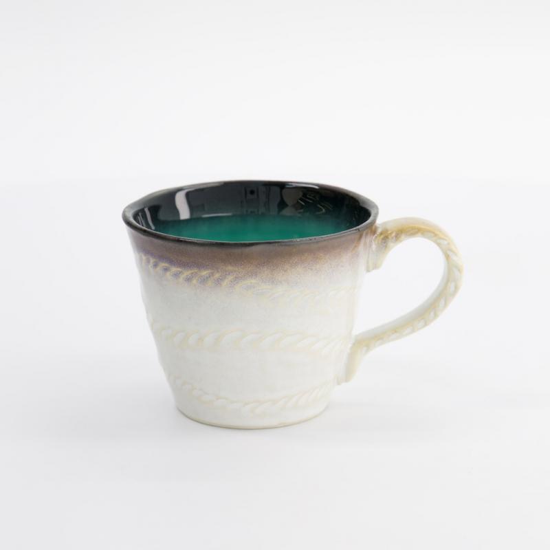 MUG TURQUOISE YAMASAKU 12.5X9X7.5CM LOT DE 2