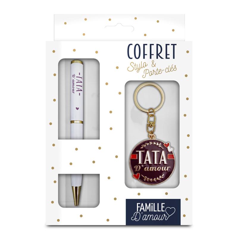 COFFRET STYLO + PORTE CLE TATA D AMOUR CD7172