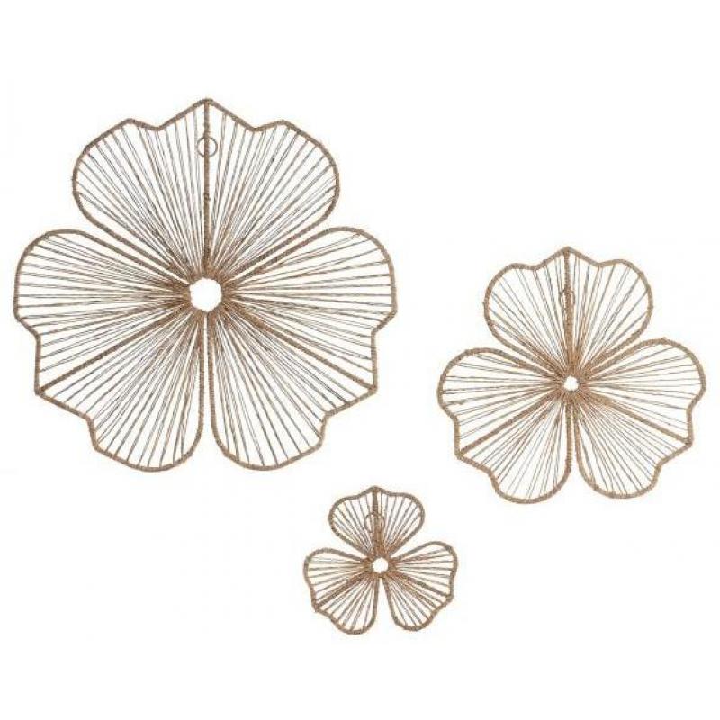 SET DE 3 DECO MURALE  FLEUR IT220950