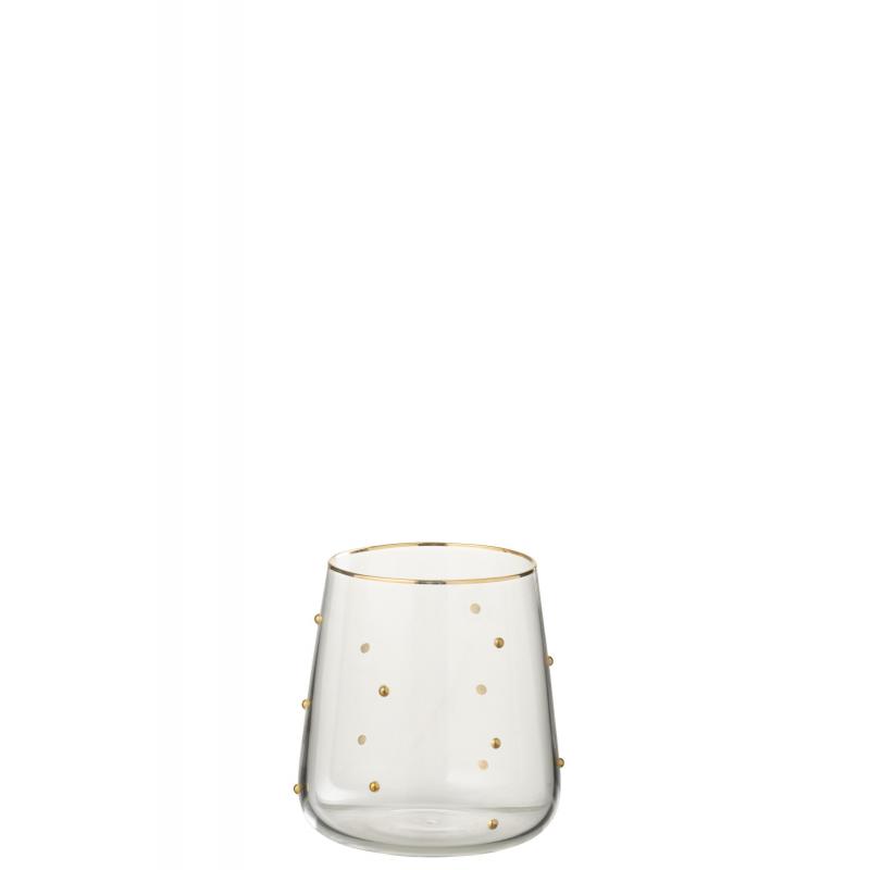 LOT DE 6 GOBELETS A POIS VERRE  JO58312