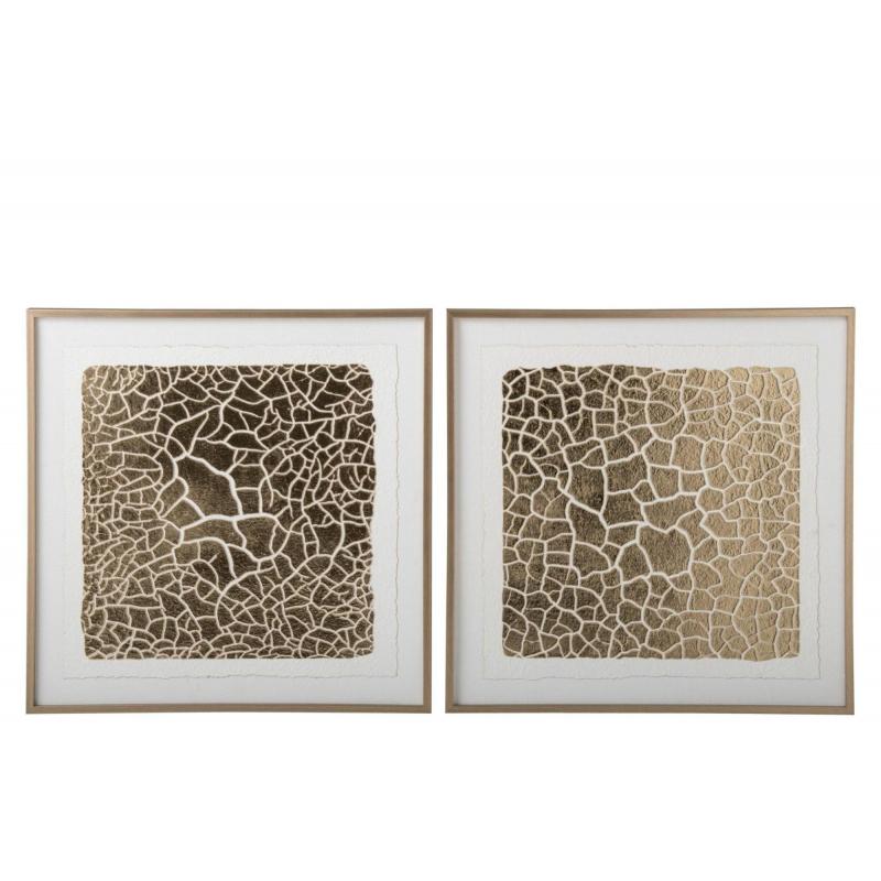 TABLEAU BLANC DORE 60CM 2 MODELES JO267333