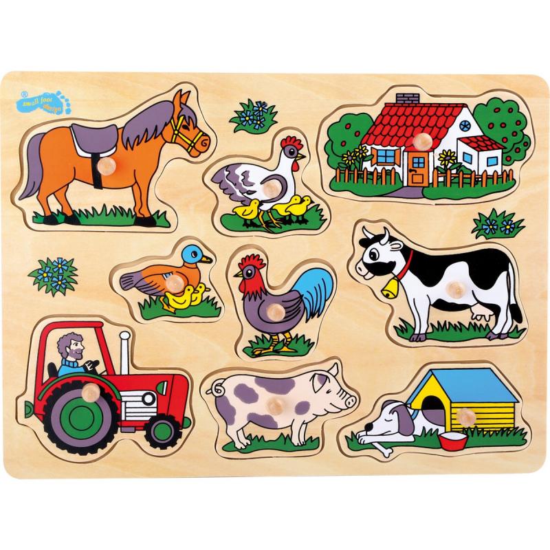 PUZZLE EN BOIS ANIMAUX FERME SM1767