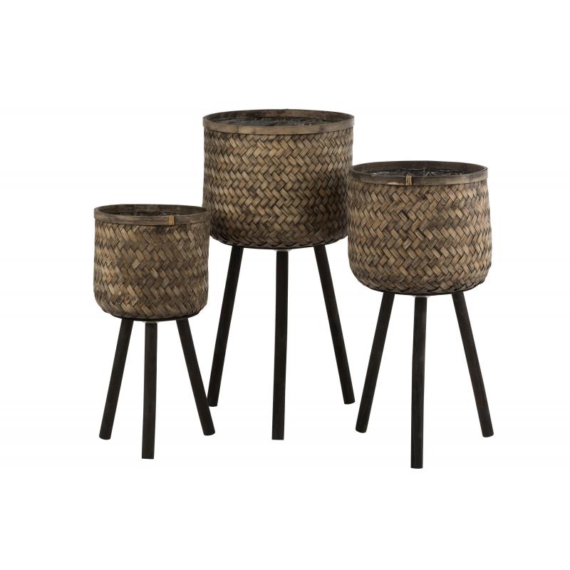 CACHE POT TREPIED BAMBOU MM JO23233